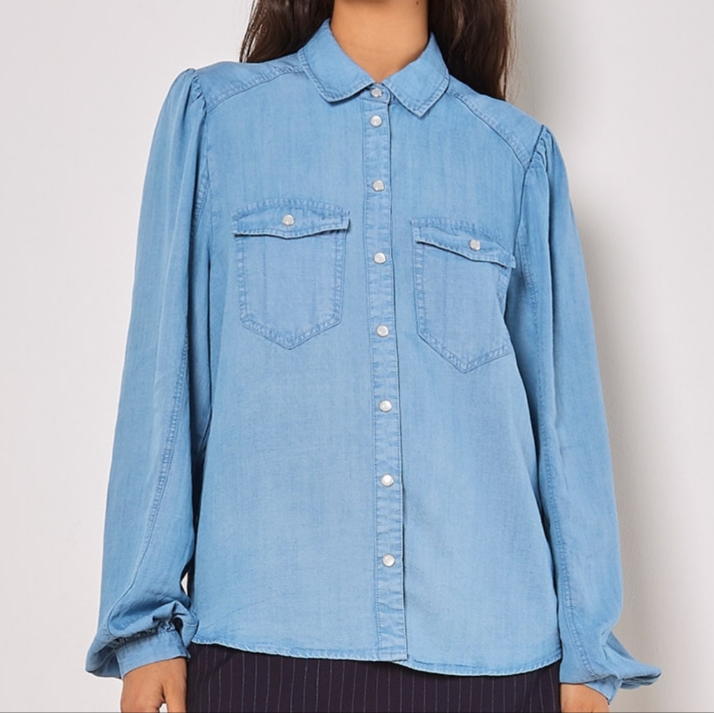 Denim Longsleeve With Snap Closures